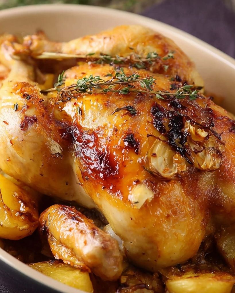 Poulet rôti aux pommes de terre au four-image