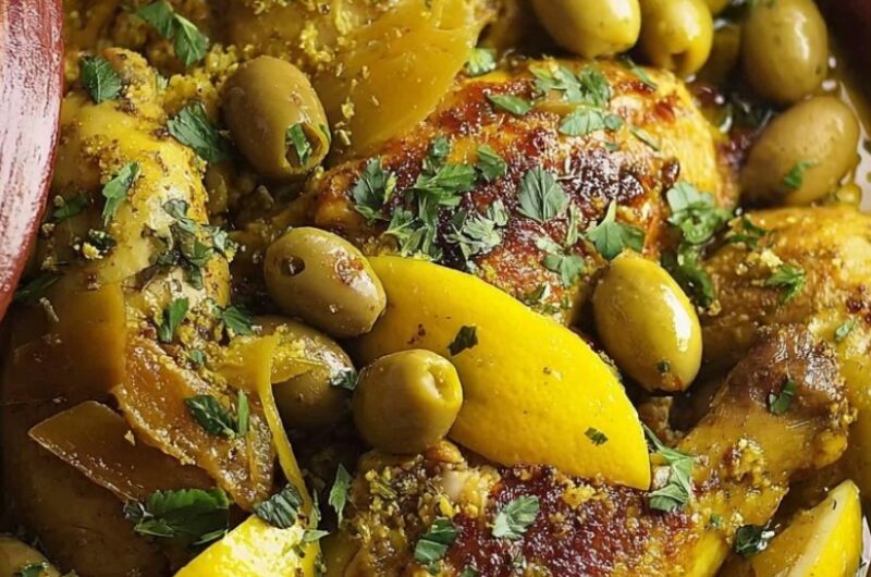 Tajine de poulet aux olives facile
